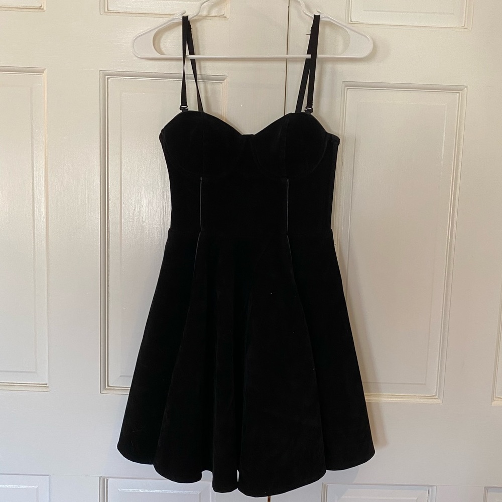MINKPINK faux suede bustier dress
